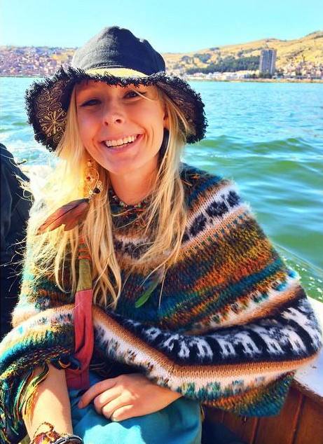 Inner Circle member Cydney Nelson on a boat ride through Lake Titicaca in Puno, Peru, in 2014.