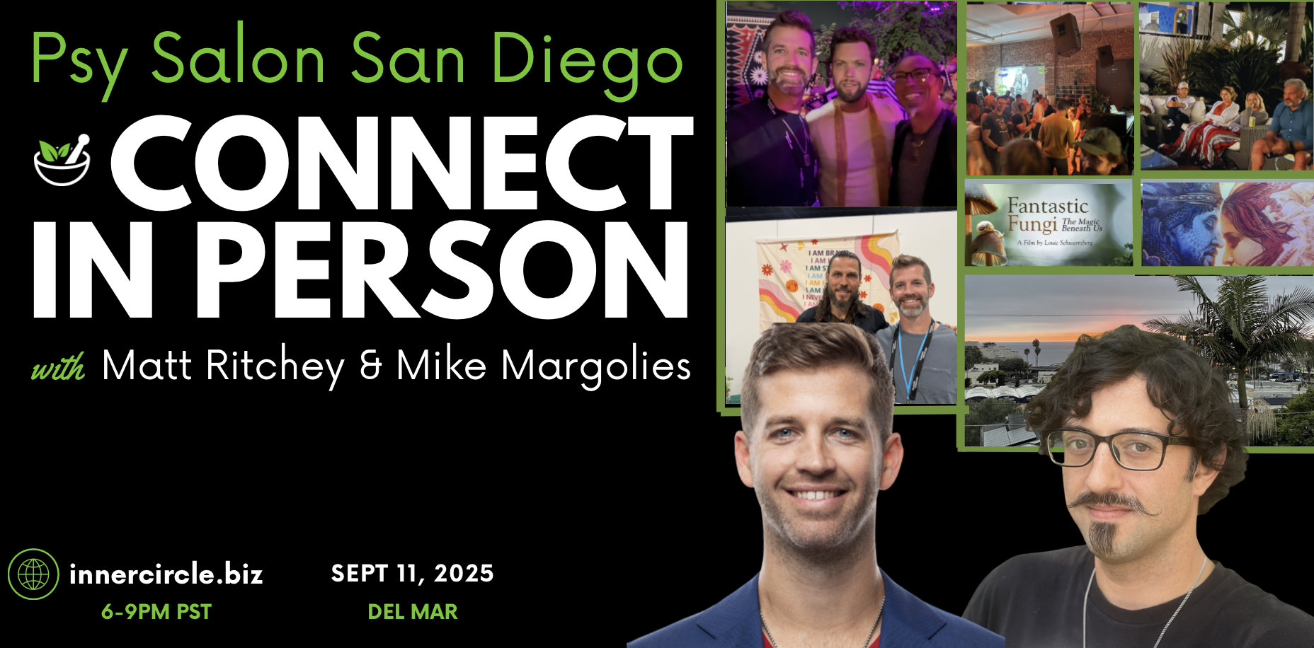 Psy Salon w/Mike Margolias & Matt Ritchey in Del Mar this Sept. 11th, register now!